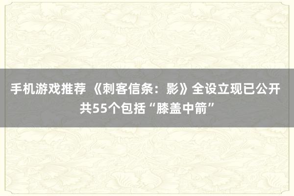 手机游戏推荐 《刺客信条：影》全设立现已公开 共55个包括“膝盖中箭”